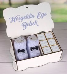 eJOYA Kişiye Özel Nazarlı Hoşgeldin Bebek Hediye Seti 89251