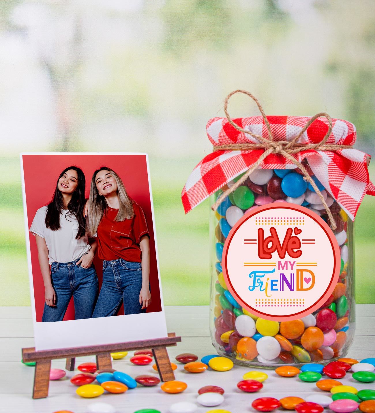 eJOYA Kişiye Özel Fotoğraflık & Best Friend Temalı Bonibonlar Hediye Seti 111800