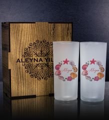 eJOYA Kişiye Özel Kutusunda 2'li Rakı Bardağı Hediye Seti 111315