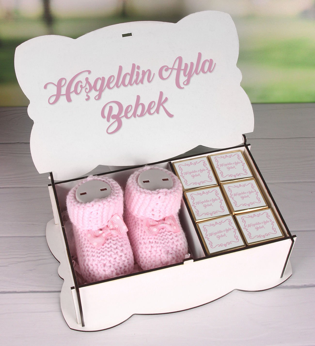 eJOYA Kişiye Özel Nazarlı Hoşgeldin Bebek Hediye Seti 89285