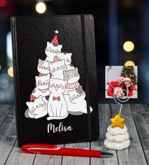 eJOYA Yeni Yıla Özel Defter Kalem Ve Fotoğraflı Çam Ağacı Notluk Hediye Seti 91093