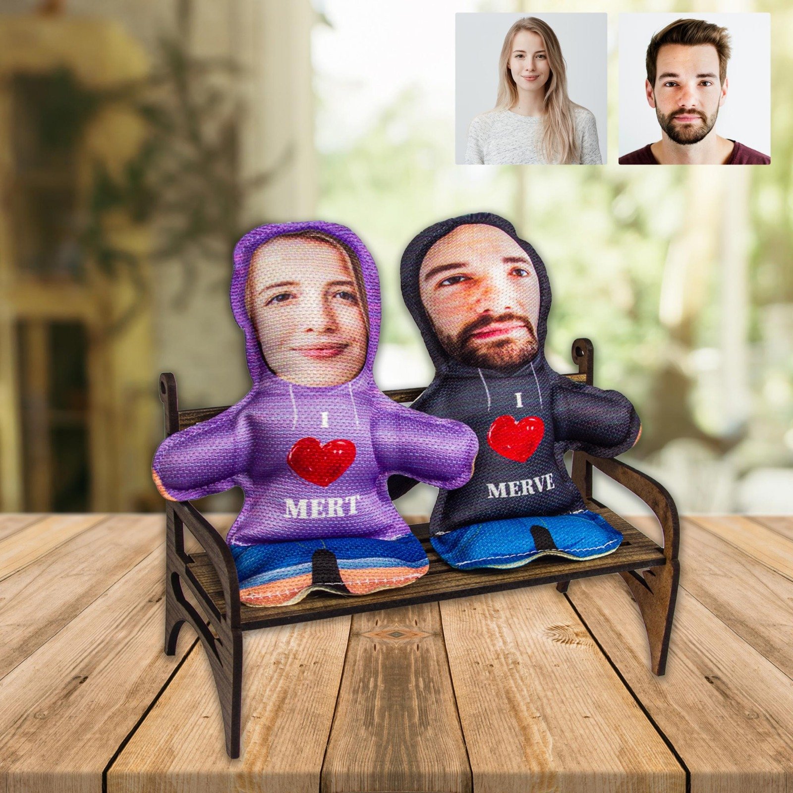 eJOYA Aşıklar Bankta  Peluş Oyuncak Seti 114872