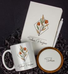 eJOYA Kişiye Özel Defter Kalem Kupa Ve Bardak Altlığı Hediye Seti 103704
