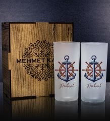 eJOYA Sevgililere Özel Kutusunda 2'li Rakı Bardağı Hediye Seti 111327
