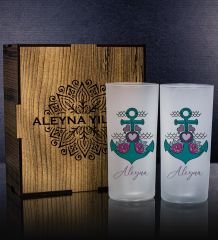 eJOYA Kişiye Özel Kutusunda 2'li Rakı Bardağı Hediye Seti 111330