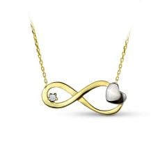 eJOYA Altın Sonsuzluk Kalpli Kolye 61679