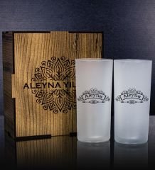 eJOYA Kişiye Özel Kutusunda 2'li Rakı Bardağı Hediye Seti 111335
