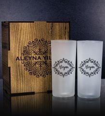 eJOYA Kişiye Özel Kutusunda 2'li Rakı Bardağı Hediye Seti 111336