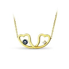 eJOYA Altın Çift Kalp Kolye 61691