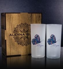 eJOYA Kişiye Özel Kutusunda 2'li Rakı Bardağı Hediye Seti 111338