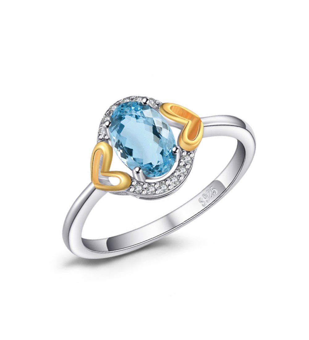 eJOYA Topaz ve Pırlanta Kalpli Yüzük 79433