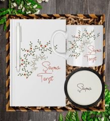 eJOYA Kişiye Özel Defter Kalem Kupa Ve Bardak Altlığı Hediye Seti 103730