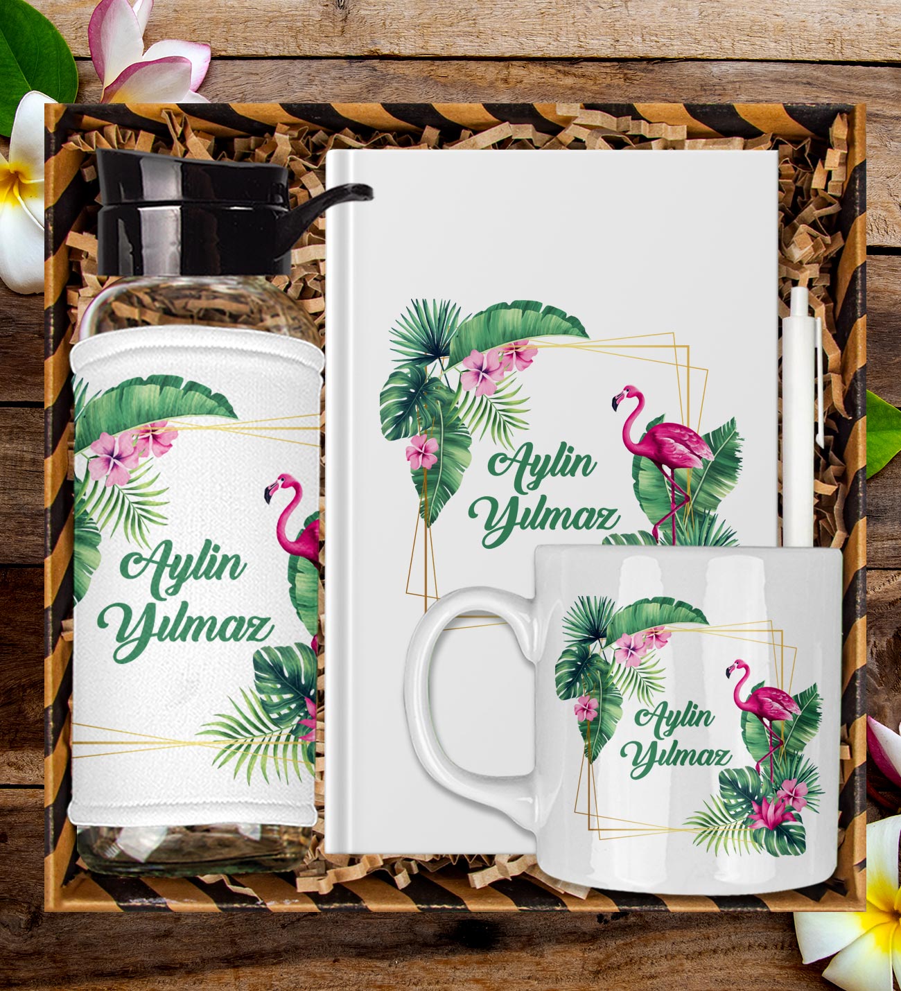 eJOYA Kişiye Özel Defter Kalem Matara Ve Kupa Hediye Seti 94208