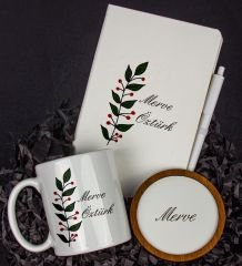 eJOYA Kişiye Özel Defter Kalem Kupa Ve Bardak Altlığı Hediye Seti 103743