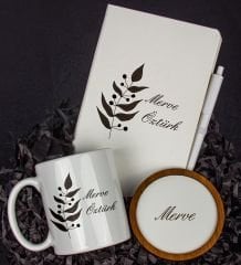 eJOYA Kişiye Özel Defter Kalem Kupa Ve Bardak Altlığı Hediye Seti 103744