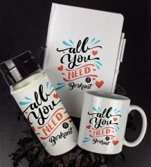 eJOYA Kişiye Özel Defter Kalem Matara Ve Kupa Hediye Seti 94218