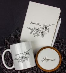 eJOYA Kişiye Özel Defter Kalem Kupa Ve Bardak Altlığı Hediye Seti 103768