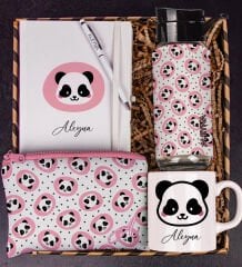 eJOYA Kişiye Özel Defter Kalem Matara Renkli Kupa ve Kalemlik Hediye Kutusu 111236