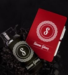 eJOYA Kişiye Özel Defter Kalem Ve Matara Hediye Seti 94245