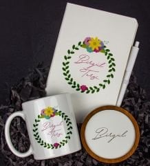 eJOYA Kişiye Özel Defter Kalem Kupa Ve Bardak Altlığı Hediye Seti 103793