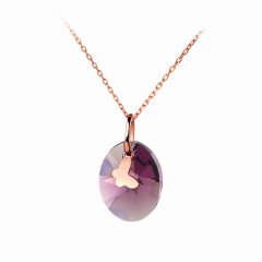 eJOYA 14 Ayar Altın Swarovski Taşlı Kelebek Kolye 72168