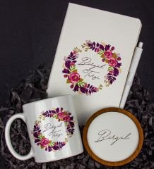 eJOYA Kişiye Özel Defter Kalem Kupa Ve Bardak Altlığı Hediye Seti 103808