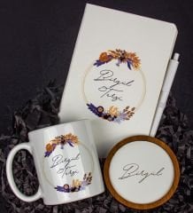 eJOYA Kişiye Özel Defter Kalem Kupa Ve Bardak Altlığı Hediye Seti 103821