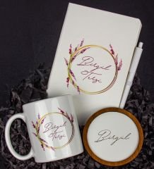eJOYA Kişiye Özel Defter Kalem Kupa Ve Bardak Altlığı Hediye Seti 103822