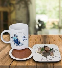 eJOYA Kişiye Özel Tasarım Kupa Bardak Ve Fotoğraflı Ahşap Bardak Altlığı 99263