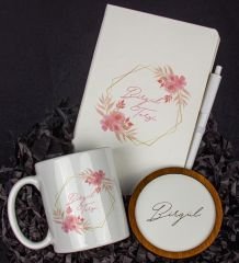 eJOYA Kişiye Özel Defter Kalem Kupa Ve Bardak Altlığı Hediye Seti 103824