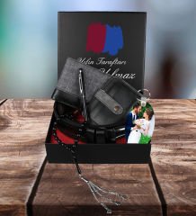 eJOYA Taraftara Özel Cüzdan Kartlık Kemer Tesbih Kalem Ve Fotoğraflı Anahtarlık Erkek Hediye Seti 94458