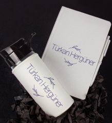 eJOYA Kişiye Özel Defter Kalem Ve Matara Hediye Seti 94744
