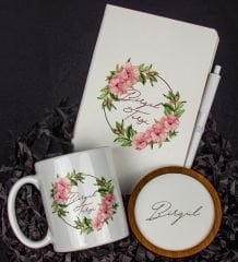 eJOYA Kişiye Özel Defter Kalem Kupa Ve Bardak Altlığı Hediye Seti 103831