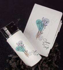 eJOYA Kişiye Özel Defter Kalem Ve Matara Hediye Seti 94749