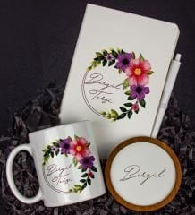 eJOYA Kişiye Özel Defter Kalem Kupa Ve Bardak Altlığı Hediye Seti 103836