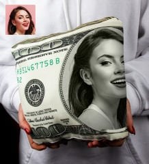 eJOYA Kişiye Özel Fotoğraflı 100 Dolar Deste Yastık 94736