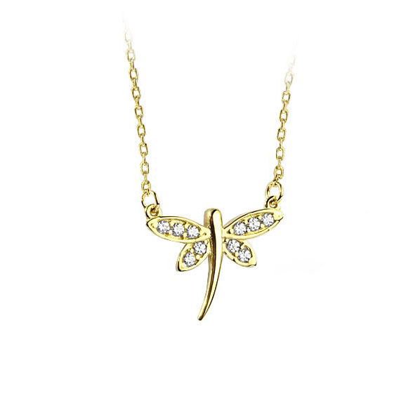 eJOYA Zircone Taşlı Yusufçuk Altın Kolye 73786