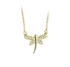 eJOYA Zircone Taşlı Yusufçuk Altın Kolye 73786