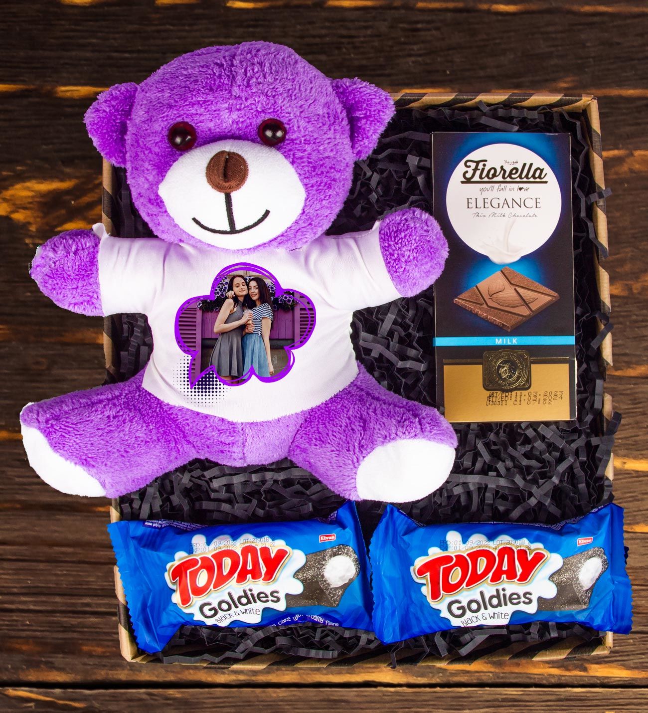eJOYA Kişiye Özel Peluş Ayıcık Best Friends Hediye Kutusu 111628