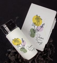 eJOYA Kişiye Özel Defter Kalem Ve Matara Hediye Seti 94753