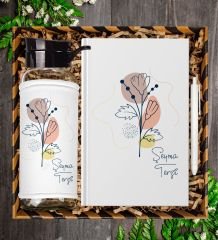 eJOYA Kişiye Özel Defter Kalem Ve Matara Hediye Seti 94757