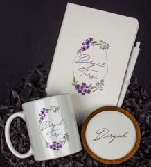eJOYA Kişiye Özel Defter Kalem Kupa Ve Bardak Altlığı Hediye Seti 103845