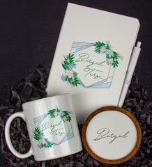 eJOYA Kişiye Özel Defter Kalem Kupa Ve Bardak Altlığı Hediye Seti 103847