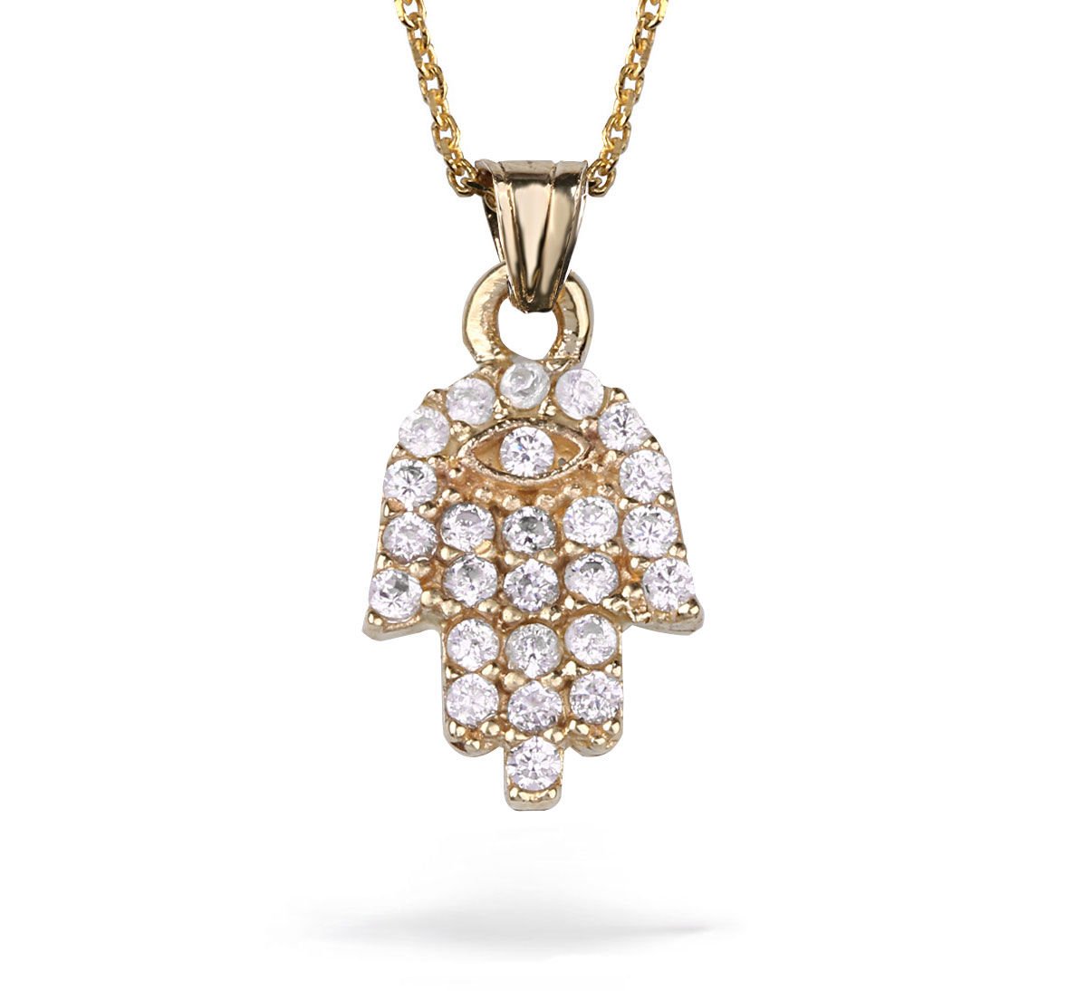 eJOYA Zircone Taşlı Fatmaeli Altın Kolye 74130