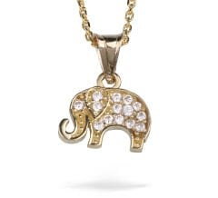 eJOYA Zircone Taşlı Uğurlu Fil Altın Kolye 74131