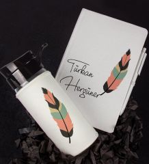 eJOYA Kişiye Özel Defter Kalem Ve Matara Hediye Seti 94763