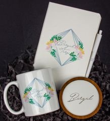 eJOYA Kişiye Özel Defter Kalem Kupa Ve Bardak Altlığı Hediye Seti 103850