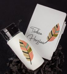 eJOYA Kişiye Özel Defter Kalem Ve Matara Hediye Seti 94764