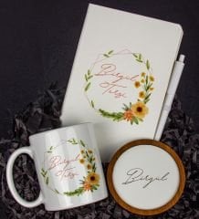 eJOYA Kişiye Özel Defter Kalem Kupa Ve Bardak Altlığı Hediye Seti 103860