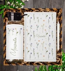 eJOYA Kişiye Özel Defter Kalem Ve Matara Hediye Seti 94774